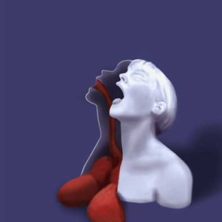 Hinged Bust - Spilt Lungs, digital print, 2011